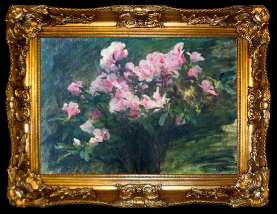framed  Charles-Amable Lenoir Study of Azaleas, ta009-2
